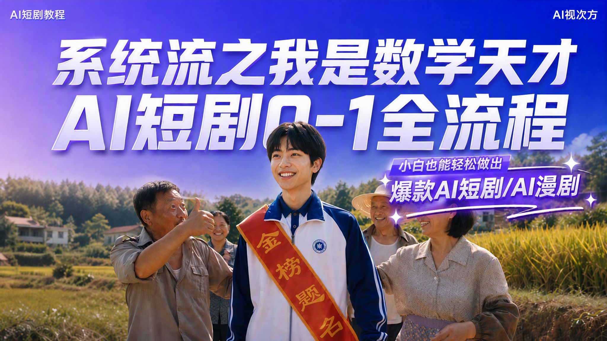 爆款AI短剧/AI漫剧是怎么做出来的？0-1保姆级教程视频封面